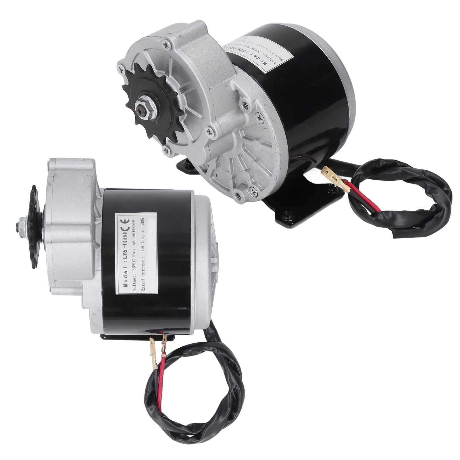 

36V 500W Deceleration Brush DC Motor for Electric Bikes, Scooters, Agricultural Machinery - 600RPM Aluminum Gear 13 Tooth Motor