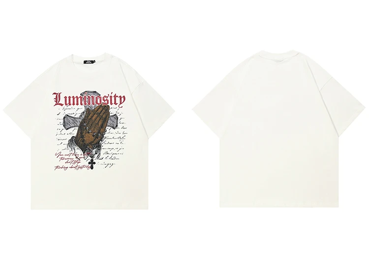 Praying Hands Cross Graphic T-Shirt 3 Praying Hands Cross Graphic T-Shirt S8cca6171ca264635bdf458a78236962fR