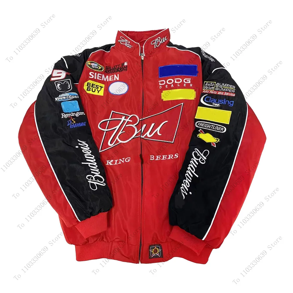 

F1 Racing Jackets Winter Coat For Women Man Motorcycle Clothes Riding Suit Bomber Jacket Vintage 2024 With Full Embroidery