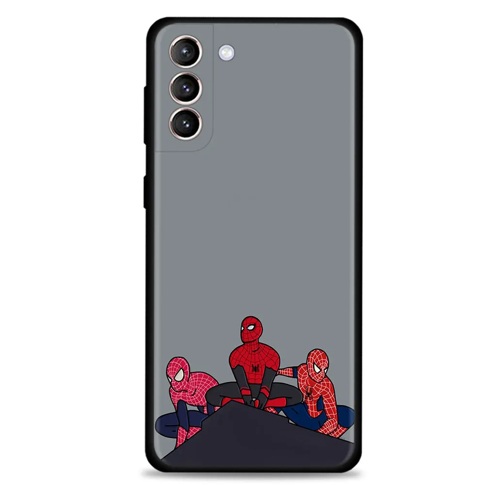 Marvel Cartoon Spiderman 3 Generations Phone Case For Samsung Galaxy S22 S21 S20 Ultra FE S10 S9 S8 Plus 5G Cover Silicone Funda samsung flip phone cute