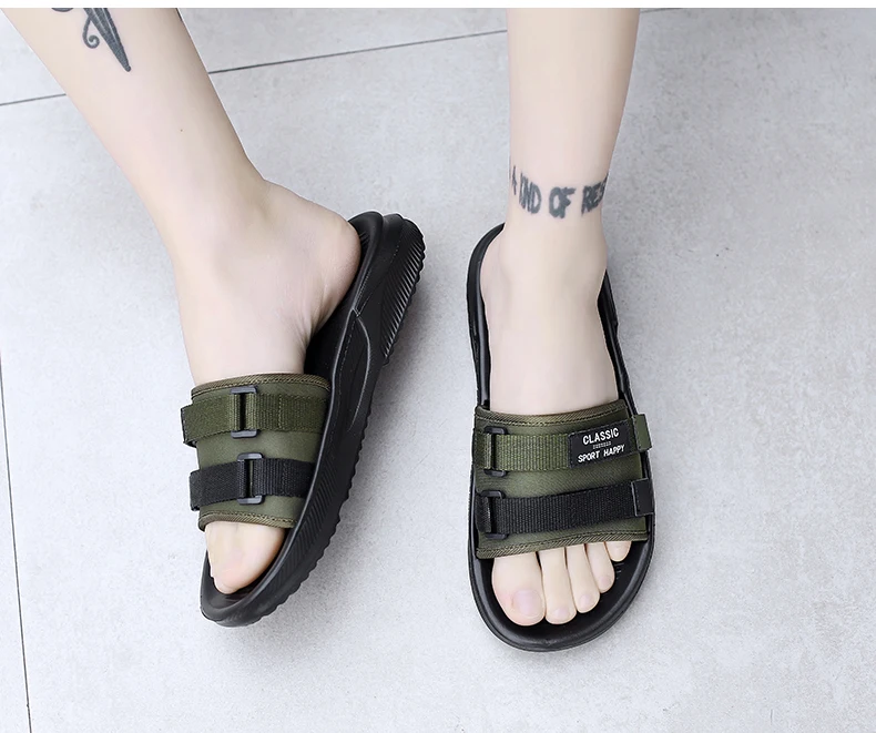 Summer New Men's Slippers Outdoor Beach Sandals Mens Lightweight Slides Men Casual Shoes Flip-flops Home Slippers Beach Sandals