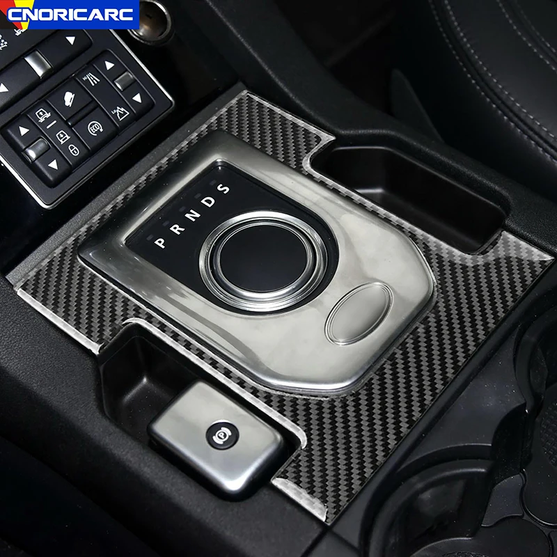 

Автомобильный Стайлинг, центральная консоль, рамка переключения передач, украшение для Land Rover Discovery 4 2010-2016, крышка переключения передач из углеродного волокна, отделка