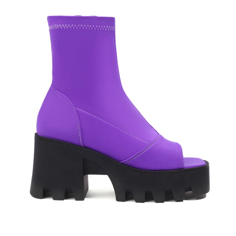 Kolnoo Handmade 2024 New Arrival Summer Style Womens Boots Open-toe Thick Sole Three Colors Evening Fashion Party Hot Sale Shoes