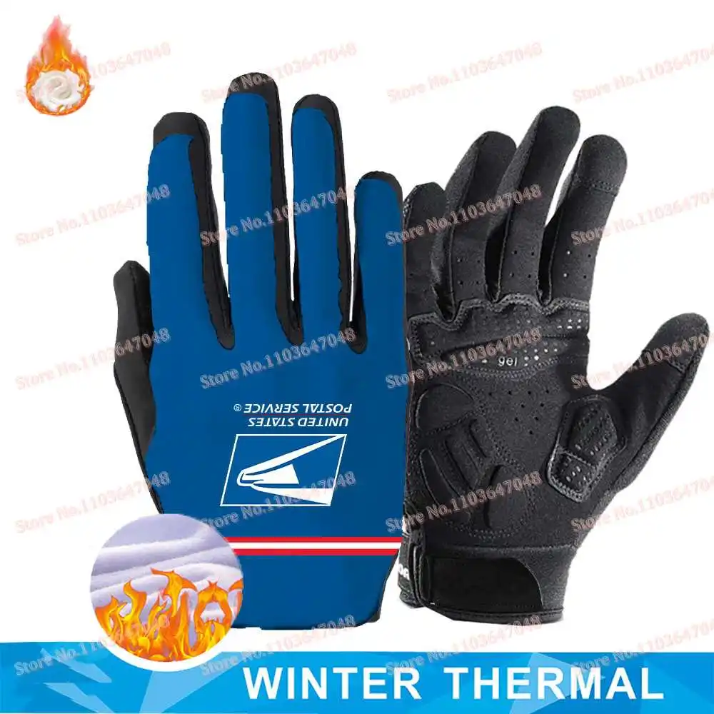 U.S. Postal Service Team Half Finger Cycling Glove Mens and Womens Anti-static Outside Sports Glove Half Finger Road Bike Glove 6