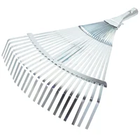Expandable Gardening Rake Metal Leaves Rake Adjustable Garden Rake for Yard 1