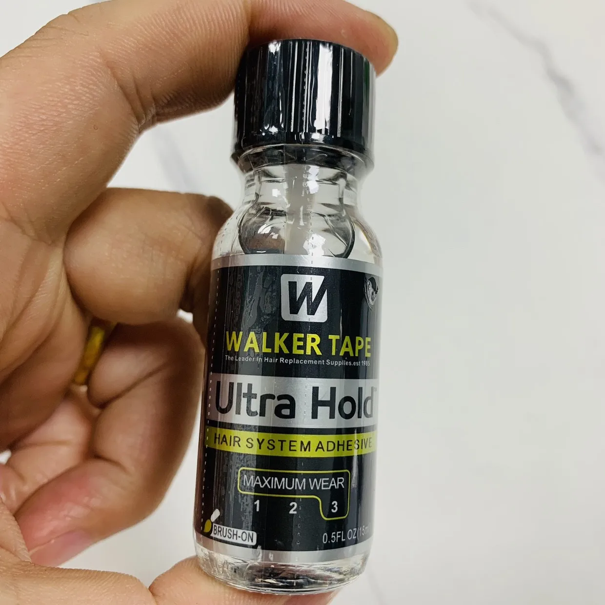 0.5oz/15ml Walker Tape Ultra Hold Lace Wig Glue Waterproof Transparent Lace Adhesive for Hair Replacement Brush-on Glue wig glue hair bonding glue lace wig glue