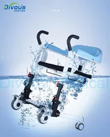 Best Selling Patient Lift Lightweight Manual Transfer Chair With Commode Bucket Disabled Medical Care Wheel Chair 1