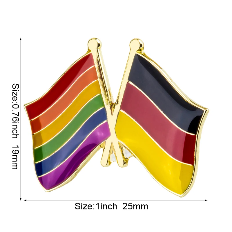 Spilla Con Distintivo Bandiera Tedesca Spille Da Bavero Naturali - Foto 8