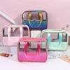Washroom Storage Bag Laser Colorful Swimming Bath Storage Bag Large Capacity Waterproof Transparent Handheld Portable Large Capa 1