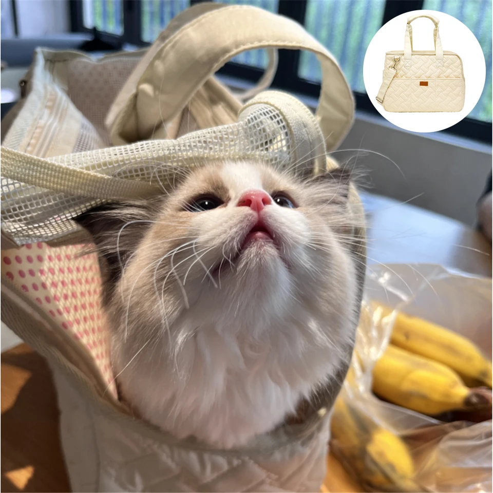 Hanpanda Four Season Large Space Breathable Side Opening Carrier For Dogs Portable Cat Canvas Shoulder Bag Pet Travel Supplies pet carrier bag pet carrying bag pet backpack pet supplies pet accessories