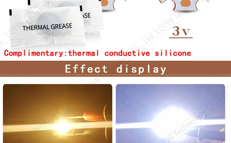 Description Picture 3 of itemHigh-power white laser lamp bead 7070 tablet top chip 50W LED diode DC3V 17A white light/warm white for flashlight parts DIY