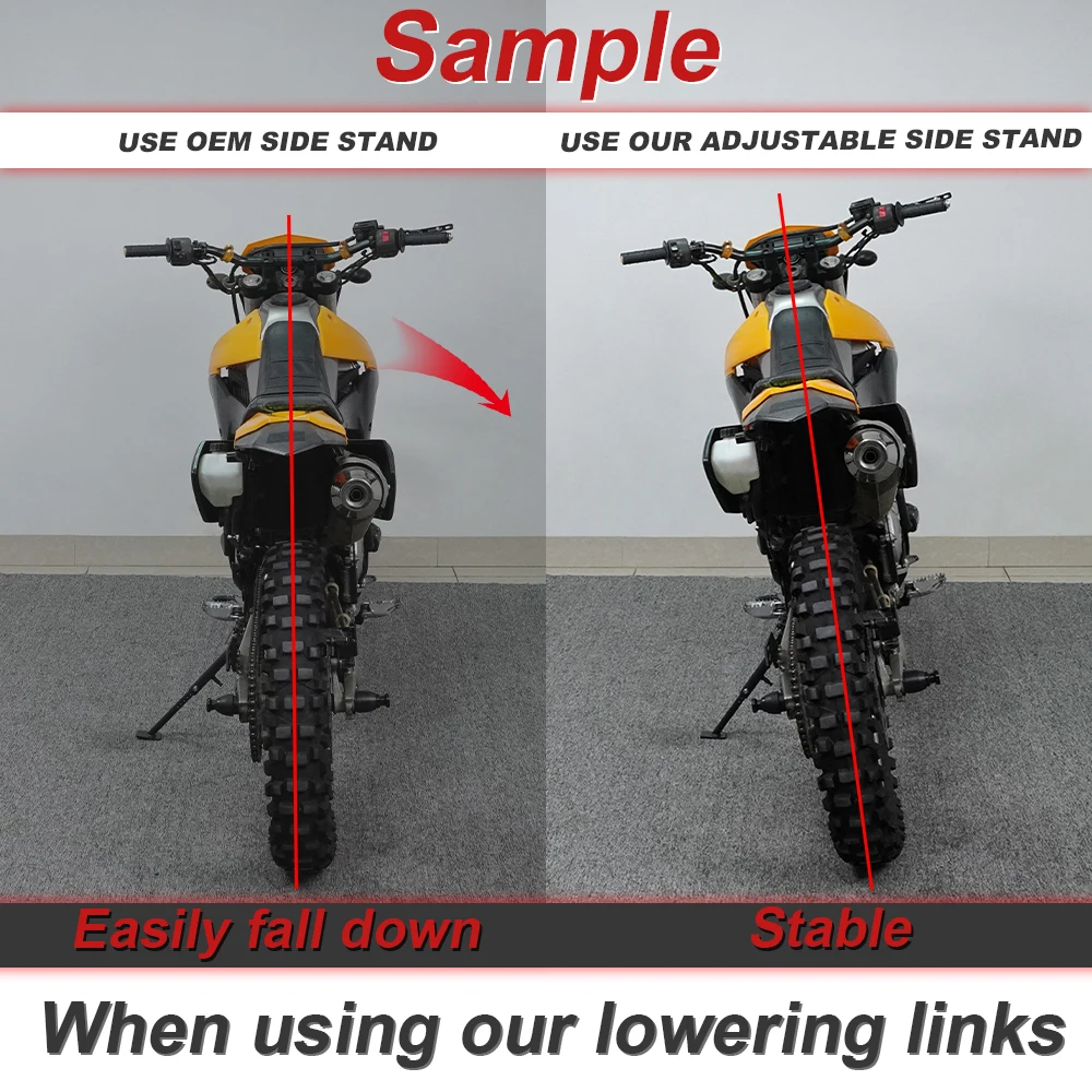 調整可能なオートバイキックスタンドサイドスタンドパーキング