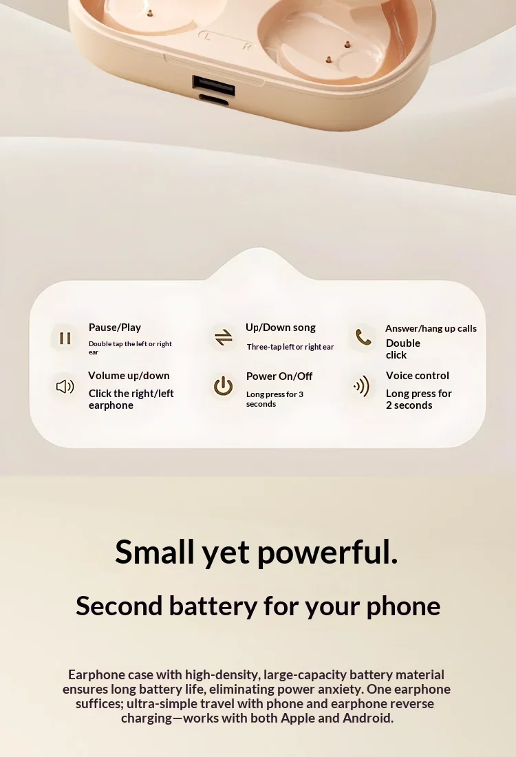Wireless Bluetooth Earbuds Long Battery Life Noise Cancelling_voghion.com