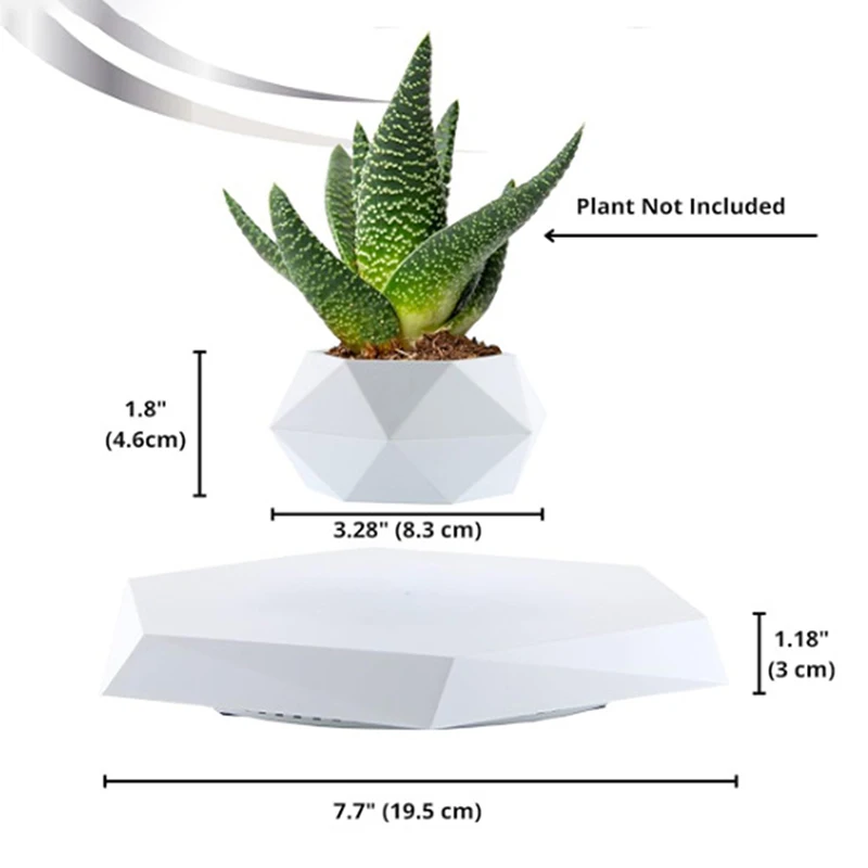 Levitating Air Bonsai Pot Rotation Flower Pot Planters Magnetic Suspension Floating Pot Potted Plant Home Without Plants 4