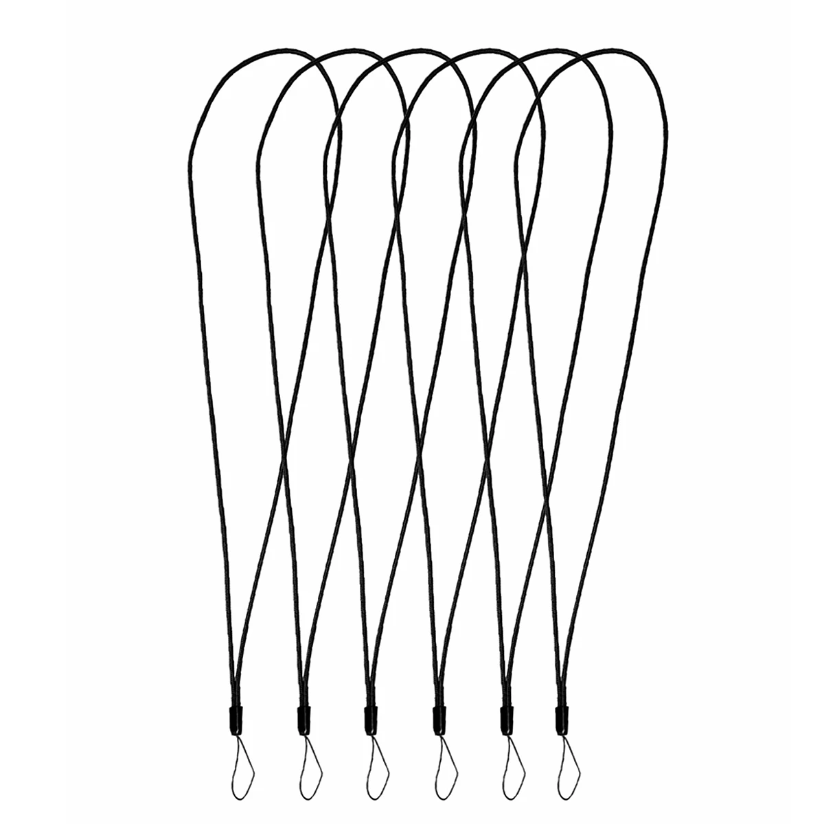 Versatile Nylon Lanyard Set - Pack of 6 Durable Neck Straps