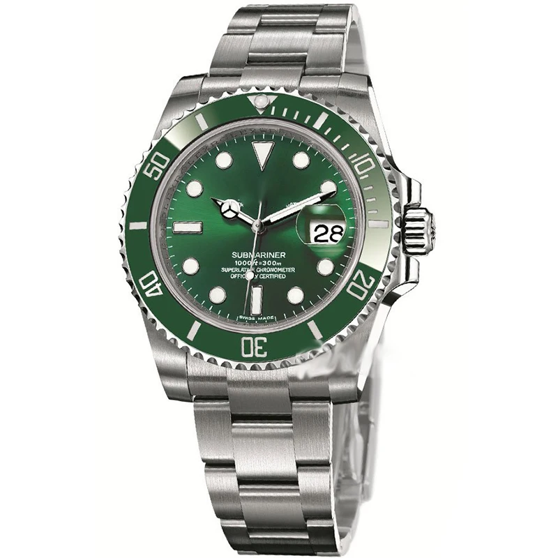 Luminous Blue-Green Watch Dial with Hour Markers - Men's Aftermarket Accessory Replacement
