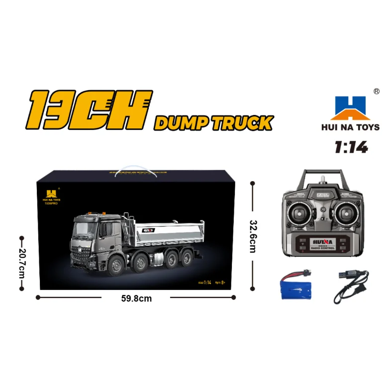 1536 RTR 신형 후이나 RC 덤퍼 1/14 무선 조종 덤프트럭 티퍼 사운드 라이트 효과 장난감 모델 선물