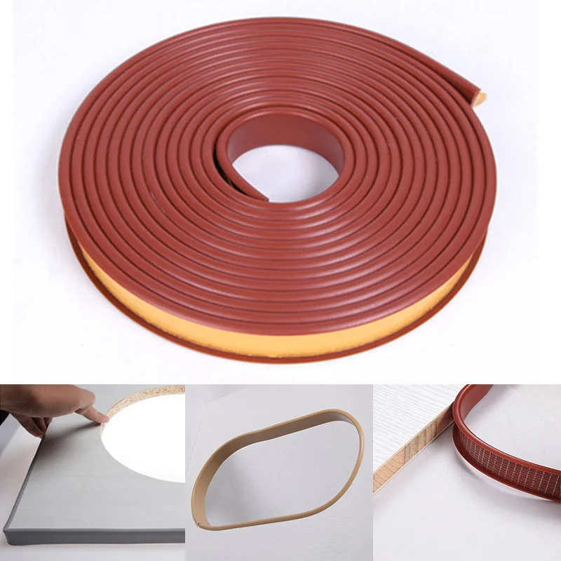 Self-Adhesive Edge Banding Strip U-Shaped Silicone Rubber Seal Strip 1M furniture edging tape decorative edge strip