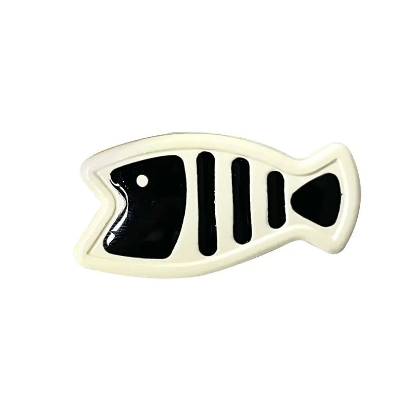 2 Stück niedliche schwarze Cartoon-Katze, kleine Fische Entenschnabel-Clip, Haarnadel-Haar-Accessoire, süßer Wind, Stirn-Haarspange, Rand-Clip – Detail 7