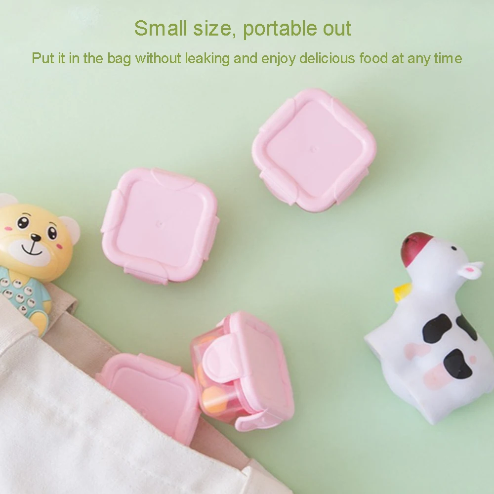 Mini Food-grade Thickened Sealed Fresh Box 60ml Portable Baby Food Storage Freezer Containers Jam Dispenser Box Lunch Box 4