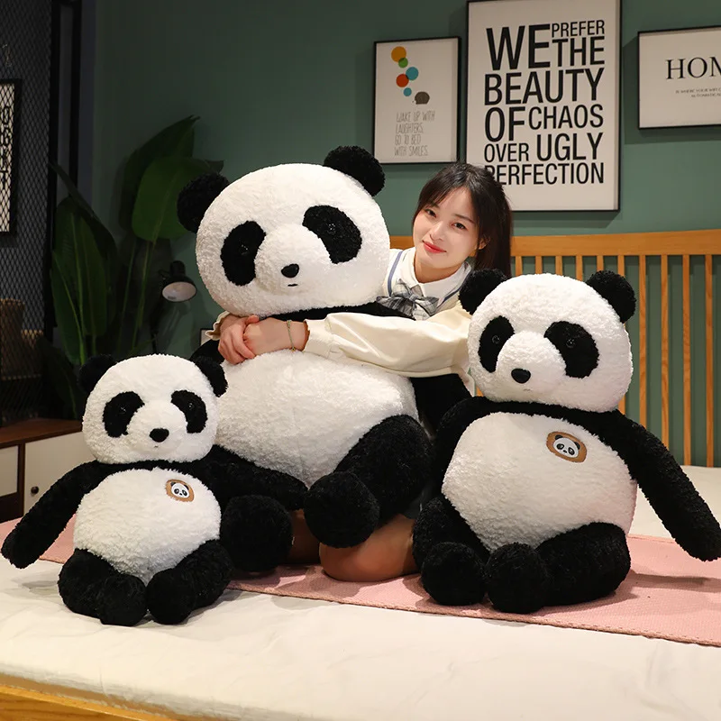 LotFancy Panda Stuffed Animal, 12'' Soft Cuddly Baby Panda Plush Toy, Cute  Plushies for Kids, White and Black, Easter Decorations