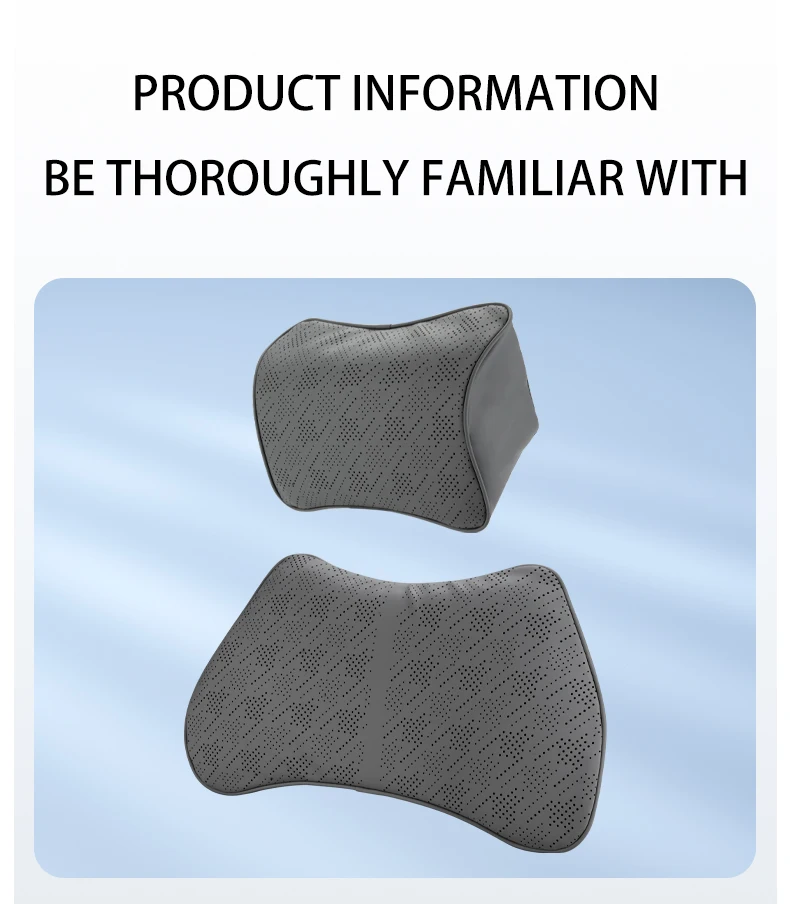 For ZEEKR 7X Leather neck pillow lumbar support Headrest cushion Fatigue relief