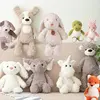 High Quality Soft Long legs Bunny Teddy Bear Dog Elephant Unicorn Stuffed Cartoon Animals Baby Appease toy doll toy for Children 1