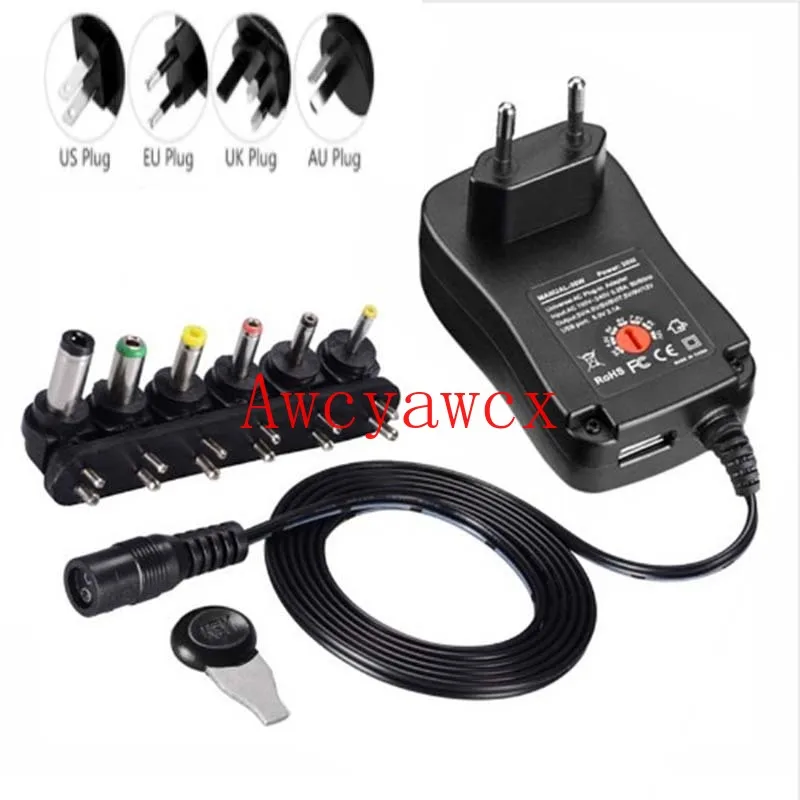 Power Switching Adapter Universal Adapter AC 100-240V DC 3V 4.5V 5V 6V 7.5V 9V 12V 30W Multi-function Adjustable Power Supply For LED Light Strip Camera