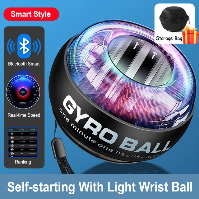 1pc Self-Starting Wrist Power Ball, Luminous Gyro Ball For Grip And Forearm  Strength Training