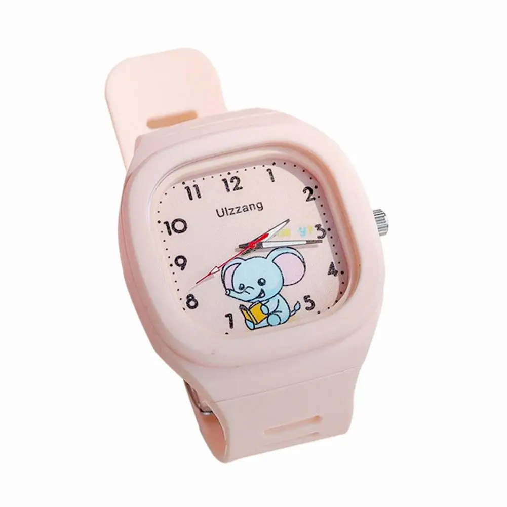 Round Corner Dial Watch Children's Elephant Pattern Square Dial Watch Waterproof Smartwatch with Camera Adjustable for Students cobrafly smart watch women ecg oximeter temperature fitness smartwatch sports track hw08 1 47 inch square screen customize dial