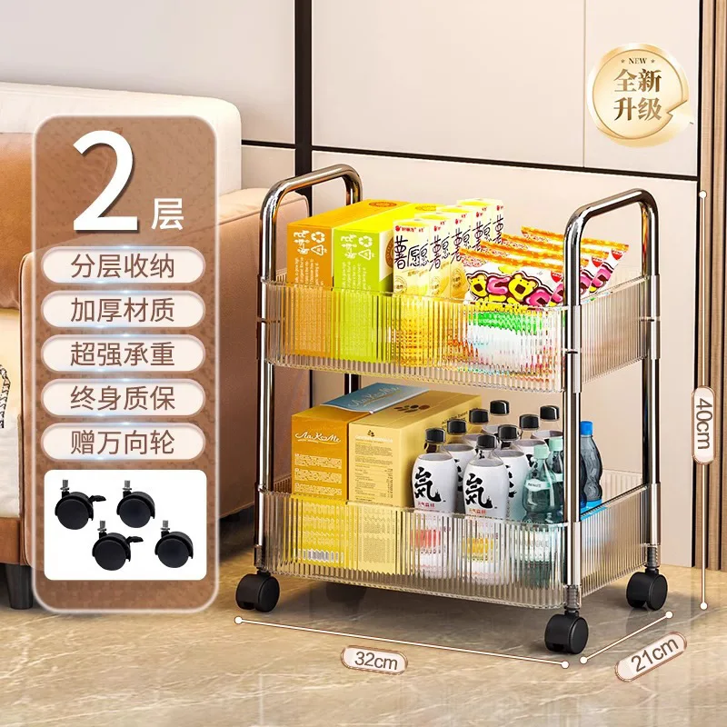 الاكريليك الطابق الدائمة الحمام غرفة المعيشة متعدد الطبقات صندوق تخزين مستحضرات التجميل عربة الوجبات الخفيفة منظم شفاف لغرفة النوم