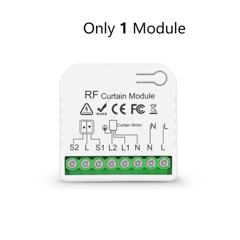Smart Home Wireless Roller Blinds Curtain Switch Module with Remote Control