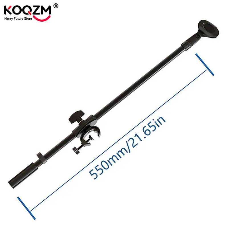 55CM Rotating Microphone Stand Crossbar Boom Arms Mic Clip Phone Holder Extension Bracket