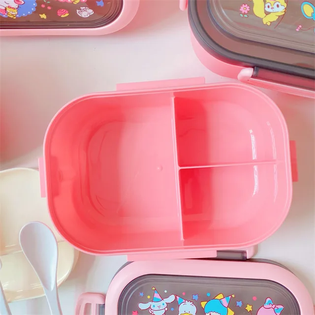 Hello Kitty × Pusheen Double Layer Bento Box