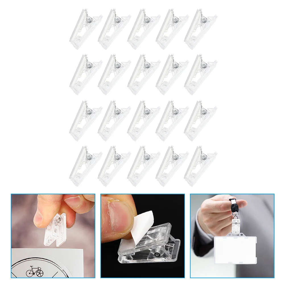 

20Pcs Transparent Wall Tapestry Clips Poster Wall Clips Cards Clips for Home Office