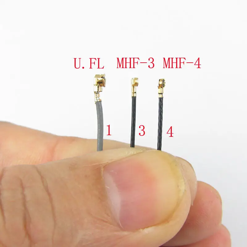 MHF4 MHF 4 VI IPX 0.81mm 블랙 케이블, RF 피그테일 동축 점퍼 안테나, PCB 마운트 소켓 잭 암 커넥터용