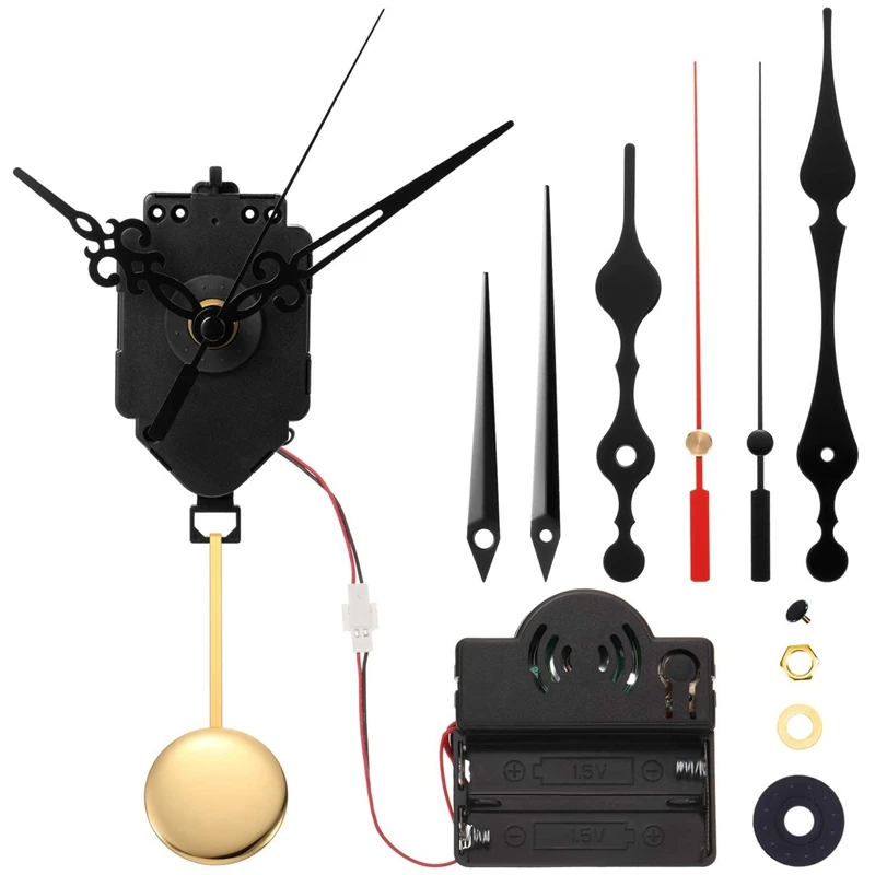 

SEWS-Quartz Pendulum Trigger Clock Movement Chime Westminster Melody Mechanism Clock Kit with 3 Pairs of Hands