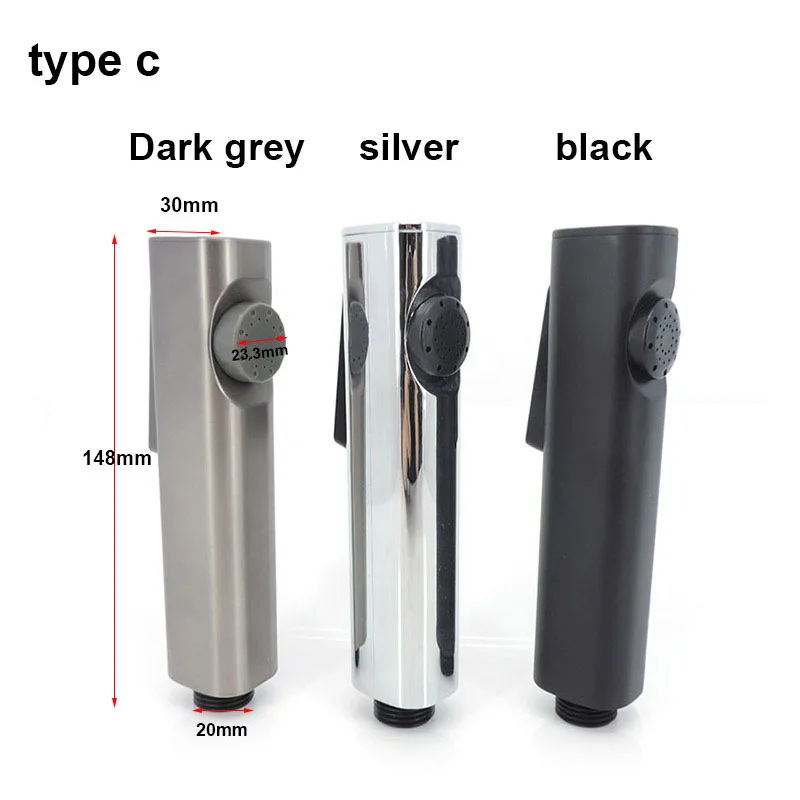white silver ABS self clean Handheld Bathroom Bidet Shower Head Toilet Sprayer Faucet Spray Nozzle holder hose for toilet seat 3