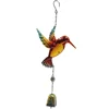 New Metal Hummingbird Wind Chime with Bell Pipe Pendant Hummingbird Outdoor Hanging Ornament for Home Garden Hanging Decoration 4