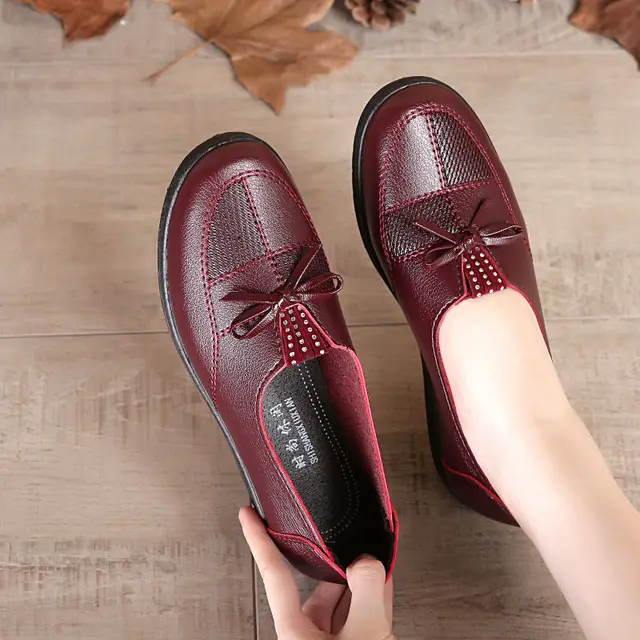 2022 Cheap Shoes Women Leather Flats Female Flats Spring Shoes 2021