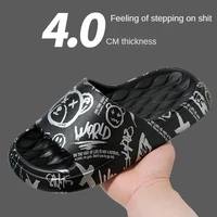 Fashion Summer Cartoon Bear Men Home Shoes Gent Non-slip Soft Indoor Slides Lithe Cosy Sandals Couple Slippers 05 1