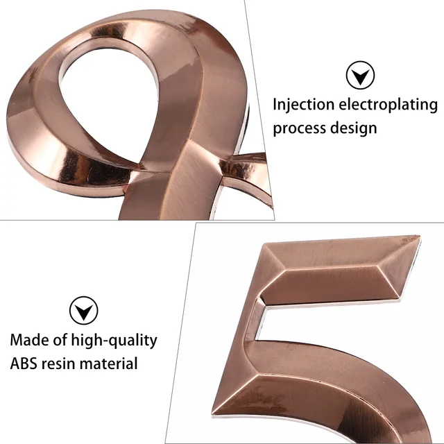 10Db 7 Cm -Es Háztartási Matricák Diy Stílusú Önmaga Ragasztó 3D Gyanta Jelző Címke Ajtó Ház Száma Az Otthoni Szállodakerthez - Image 5