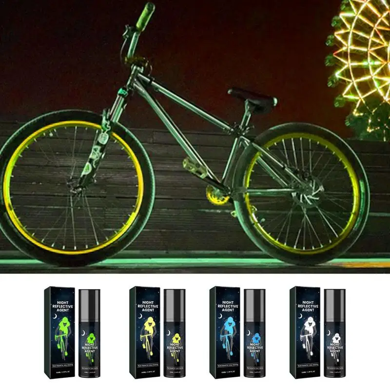 Bright Spray Paint 100ml Bright Spray Paint For Night Riding Long Lasting Reflective Glow For Clothes Bicycles Skateboards