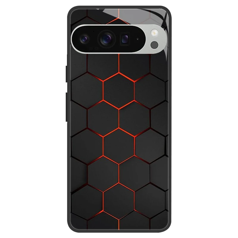 Silicone Bumper Hard Shell Phone Case with Tempered Glass Back Cover