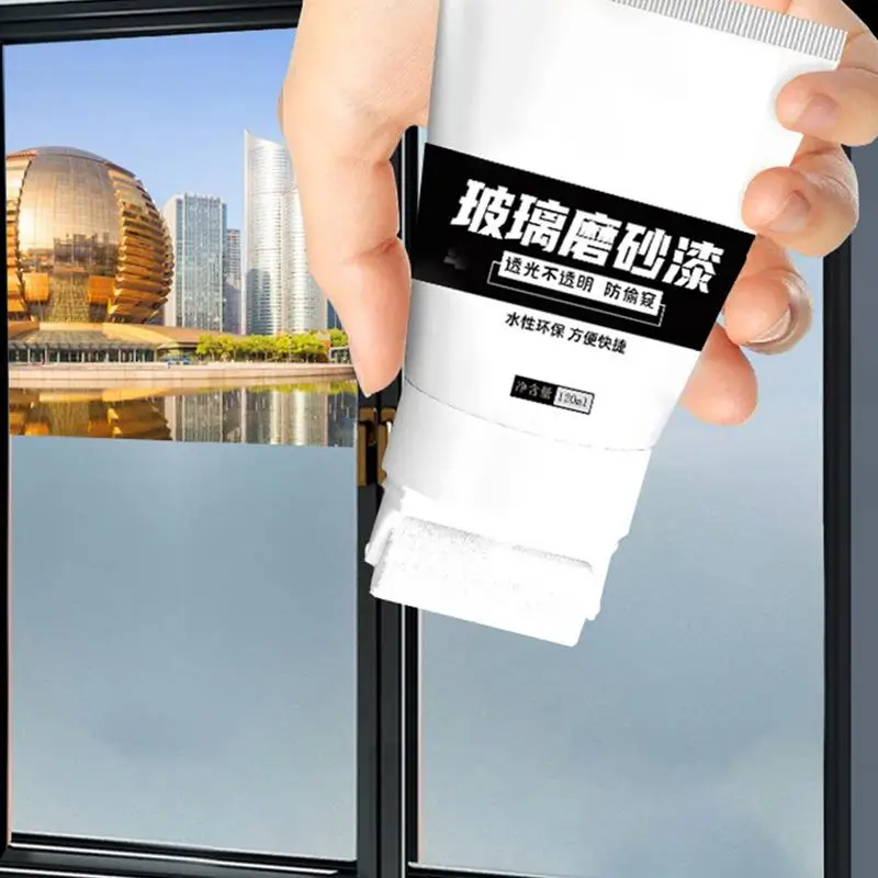 Window Privacy Paint UV Resistant Glass Frosting Kit Water-Based Window Frosting Paint 120ml Waterproof Glass Varnishes