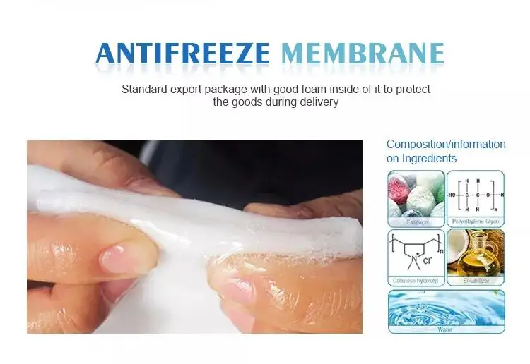<h3 class="features--headline">Features and benefits</h3> <ul> <li><strong>Maximum Safety and Comfort</strong>: Crafted with high-quality materials, our antifreeze membrane minimizes the risk of skin injury, giving clients a comfortable and safe cryolipolysis experience.</li> <li><strong>Advanced Cooling Technology</strong>: Engineered to distribute cold temperatures evenly, enhancing the efficacy of fat reduction and ensuring consistent results.</li> <li><strong>User-Friendly Application</strong>: Ready-to-use and individually packed for convenience, hygiene, and easy setup in any professional beauty clinic or home-use environment.</li> <li><strong>Universal Fit</strong>: Compatible with most cryolipolysis machines on the market, making it a versatile choice for both professional and personal use</li> </ul> <hr /> <h5></h5> <h5><span class="tw-text-2xl tw-font-bold" style="color: #99ccff;">IN STOCK READY TO SHIP</span></h5> <h5><span class="tw-text-2xl tw-font-bold" style="color: #99ccff;">1 YEAR WARRANTY + 3 YEAR TECH SUPPORT</span></h5> <h5><span class="tw-text-2xl tw-font-bold" style="color: #99ccff;">30 DAY MONEY-BACK AND <a href="https://salonmachines.com/refund_returns/">RETURN POLICY</a></span></h5> <h5><span class="tw-text-2xl tw-font-bold" style="color: #99ccff;">FREE WORLDWIDE SHIPPING <a href="https://salonmachines.com/shipping-policy/">SHIPPING POLICY</a> </span></h5> <h5><span class="tw-text-2xl tw-font-bold" style="color: #99ccff;">PROFESSIONAL BEAUTY <a href="https://salonmachines.com/">SALON MACHINES</a> EQUIPMENT</span></h5>   <div class="product-block product-block--sales-point"></div> Antifreeze Membrane For Cryolipolysis 10 Pack