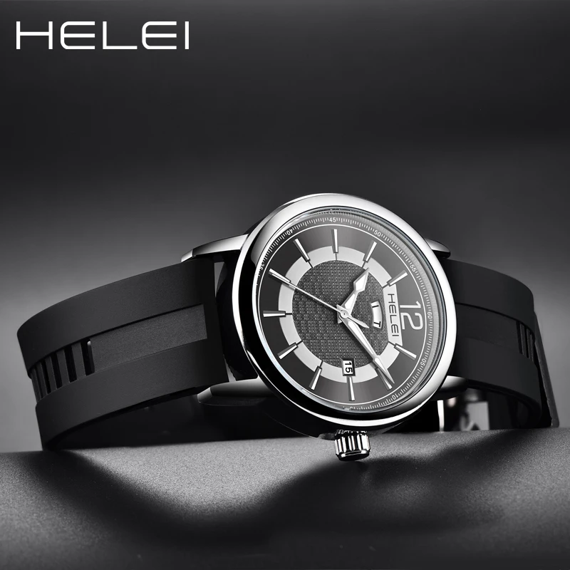 HELEI new modern trend style jazz series  quartz movement 2024 men's quartz watches men's watches