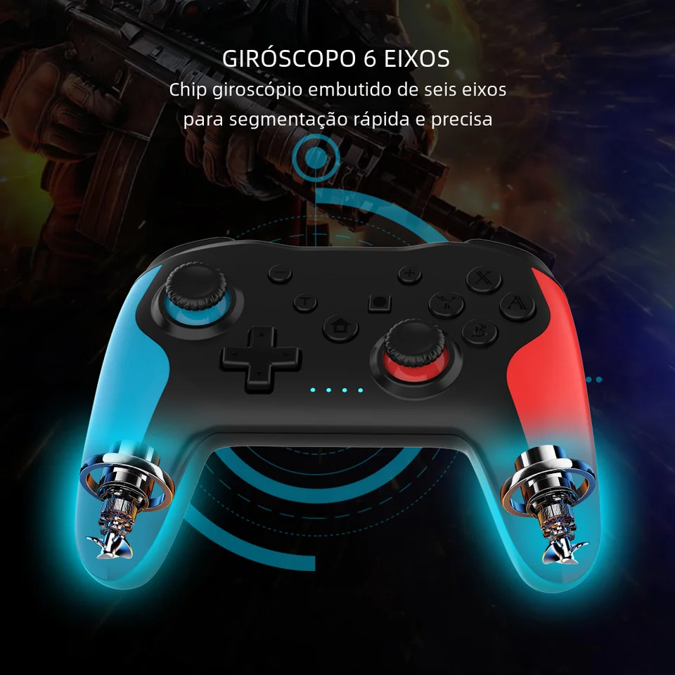 Gaminee ns009s controlador sem fio bt para nintendo switch pro pc