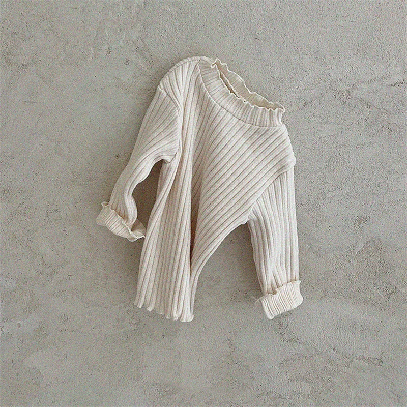 Autumn Winter New Baby Long Sleeve T Shirts Solid Kids Robbed T Shirts Infant Girl Borroming Baby Boy Cotton Casual Tops