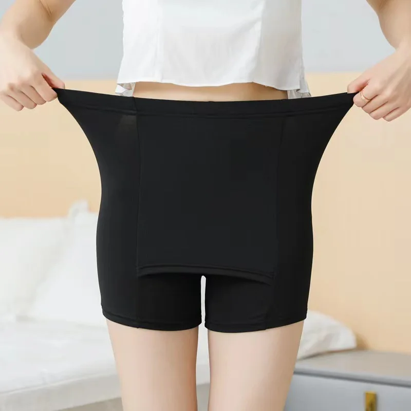 High Waist Panties Flarixa Double Layer Safety Panties For Girls Women Boxer High Waist Protective Shorts Under Skirts Summer Dress Underwear